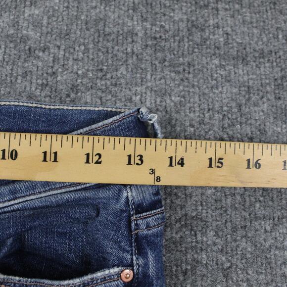 Mother Jeans 25 Blue The Weekender Fray Walking On Coals Flare Denim Minimalist - Picture 10 of 15